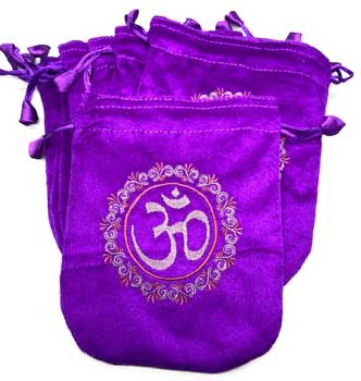 (set of 10) 6″x 8″ Purple velveteen bag