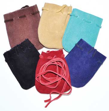 (set of 6) 2″x3″ Suede pouch