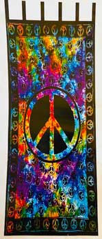 44″x88″ Peace Sign curtain