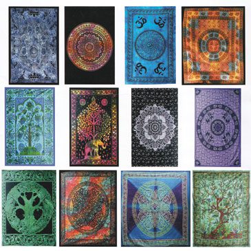 58″ x 82″ Assorted Design tapestry (mixed colors)